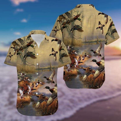 Buy Ducks Vintage Hawaiian Aloha Shirts-Hawaiian Shirt Gift, Christmas Gift
