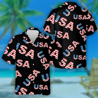 USA Litir Déanta Leis an mBratach Dubh Patrún Cúlra Léine Haváís, Bronntanas Léine Haváíais, Bronntanas Nollag