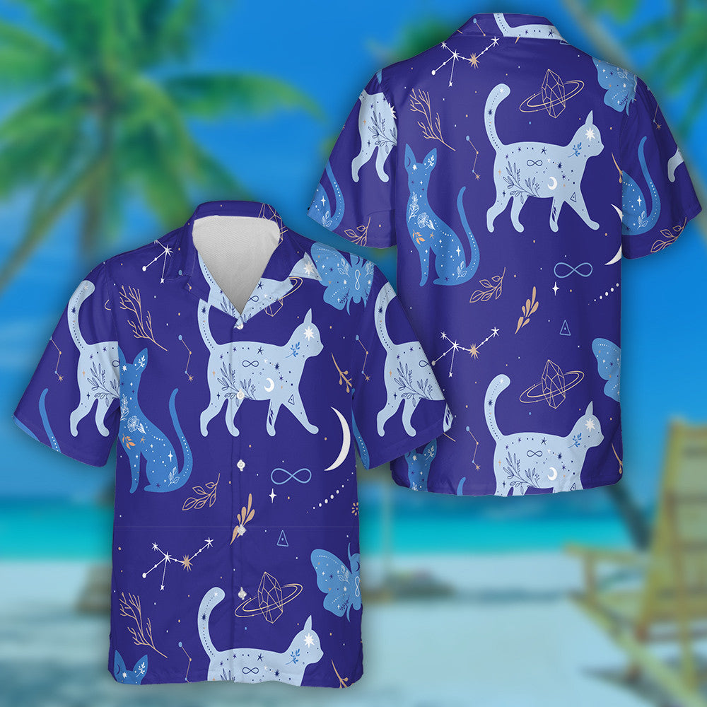 Collection Of Mystical And Magical Astrology With Cat Hawaiian Shirt, Hawaiian Shirt Gift, Christmas Gift
