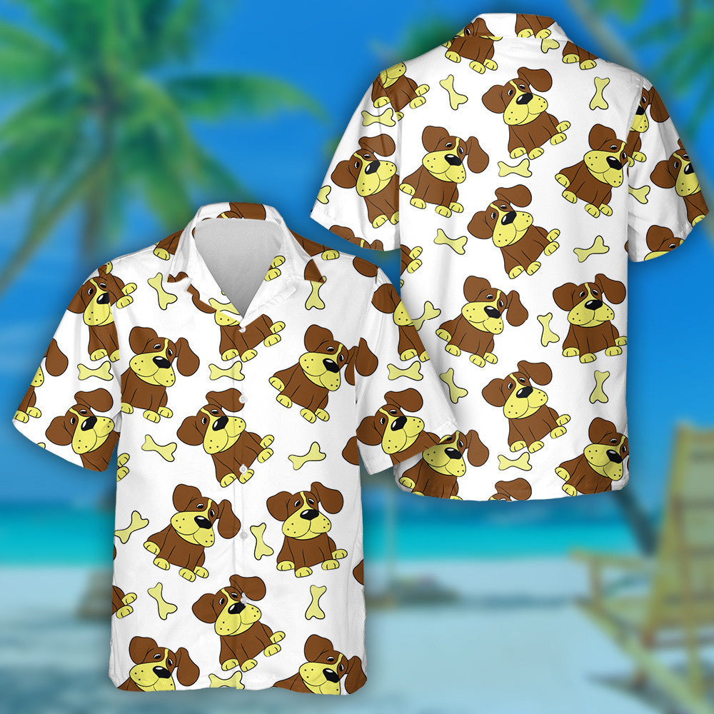 Madra Buí Agus Donn le Cúlra Aonraithe le Cnámh Léine haváí, Bronntanas Léine Haváíais, Bronntanas Nollag