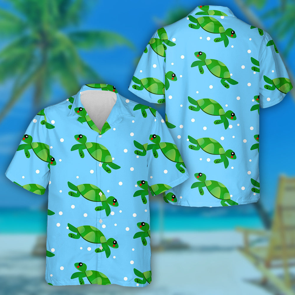 Turtle Corals Shells And Fishes In The Sea Hawaiian Shirt, Hawaiian Shirt Gift, Christmas Gift