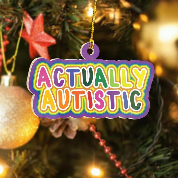 Actually Autistic Autism Awareness Ornament, Christmas Ornament Gift, Christmas Gift, Christmas Decoration