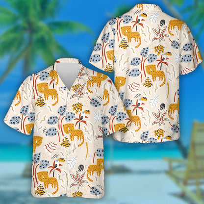 Wild Animals Jungle African Leopard And Toucan Hawaiian Shirt, Hawaiian Shirt Gift, Christmas Gift