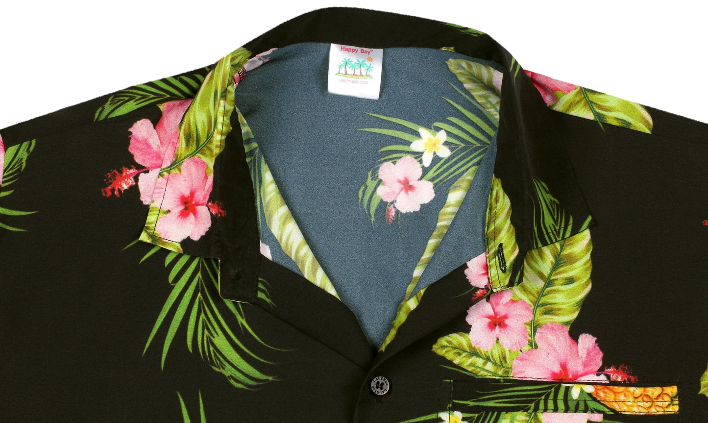Bouquet Of Hibiscus And Palm Leaves Tropical Hawaiian Shirt, Hawaiian Shirt Gift, Christmas Gift