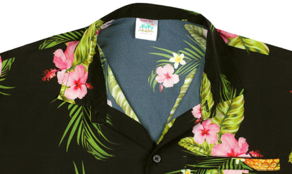 Bouquet Of Hibiscus And Palm Leaves Tropical Hawaiian Shirt, Hawaiian Shirt Gift, Christmas Gift