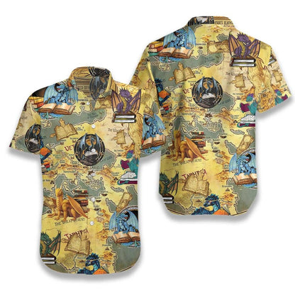 Books Dragon 3D All Over Printed Hawaiian Shirt, Hawaiian For Gift