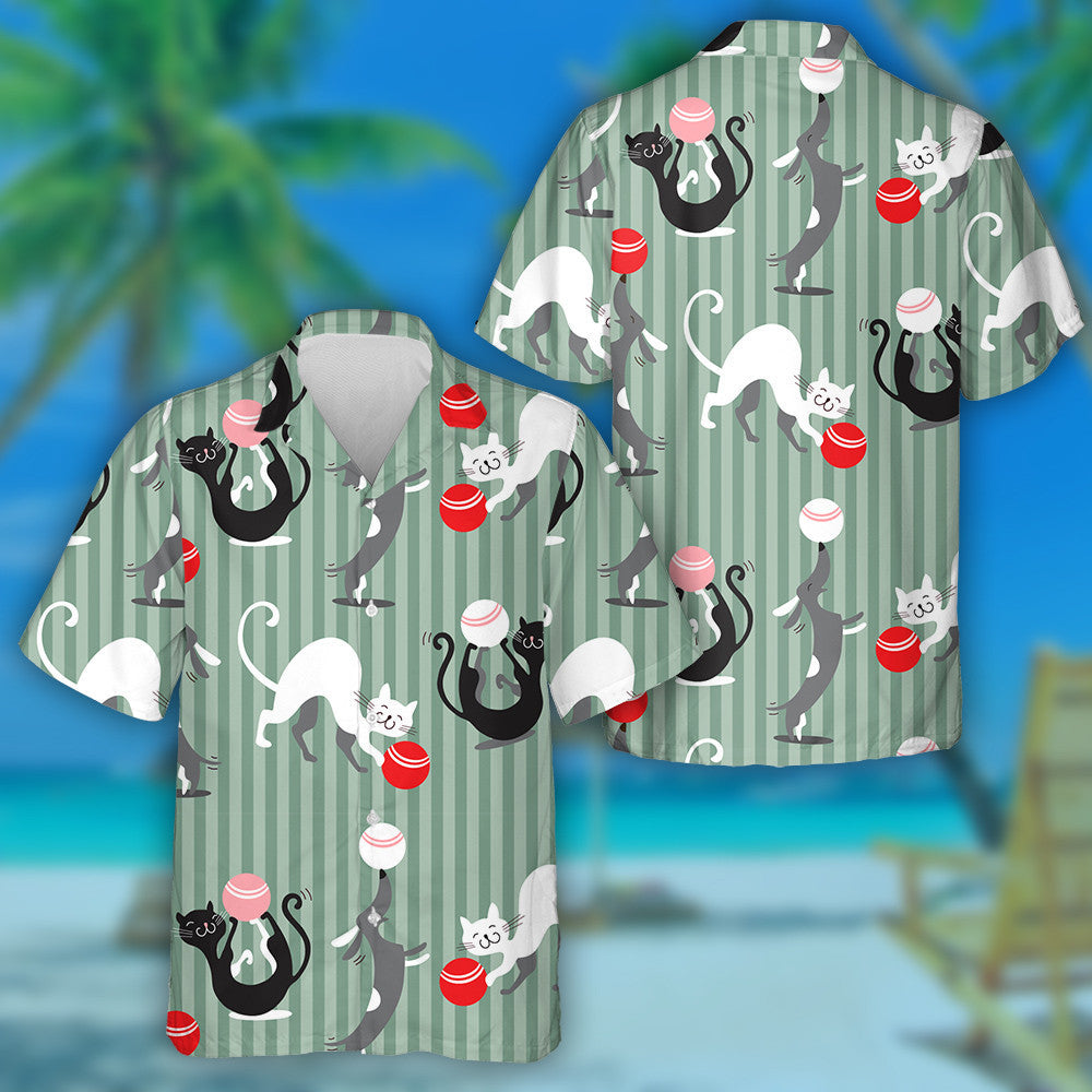 Baby Cats And Dogs Playing With Ball Hawaiian Shirt, Hawaiian Shirt Gift, Christmas Gift