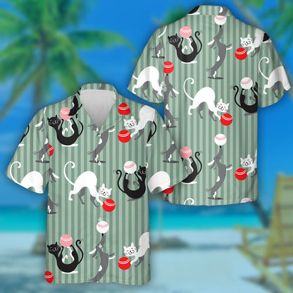 Baby Cats And Dogs Playing With Ball Hawaiian Shirt, Hawaiian Shirt Gift, Christmas Gift