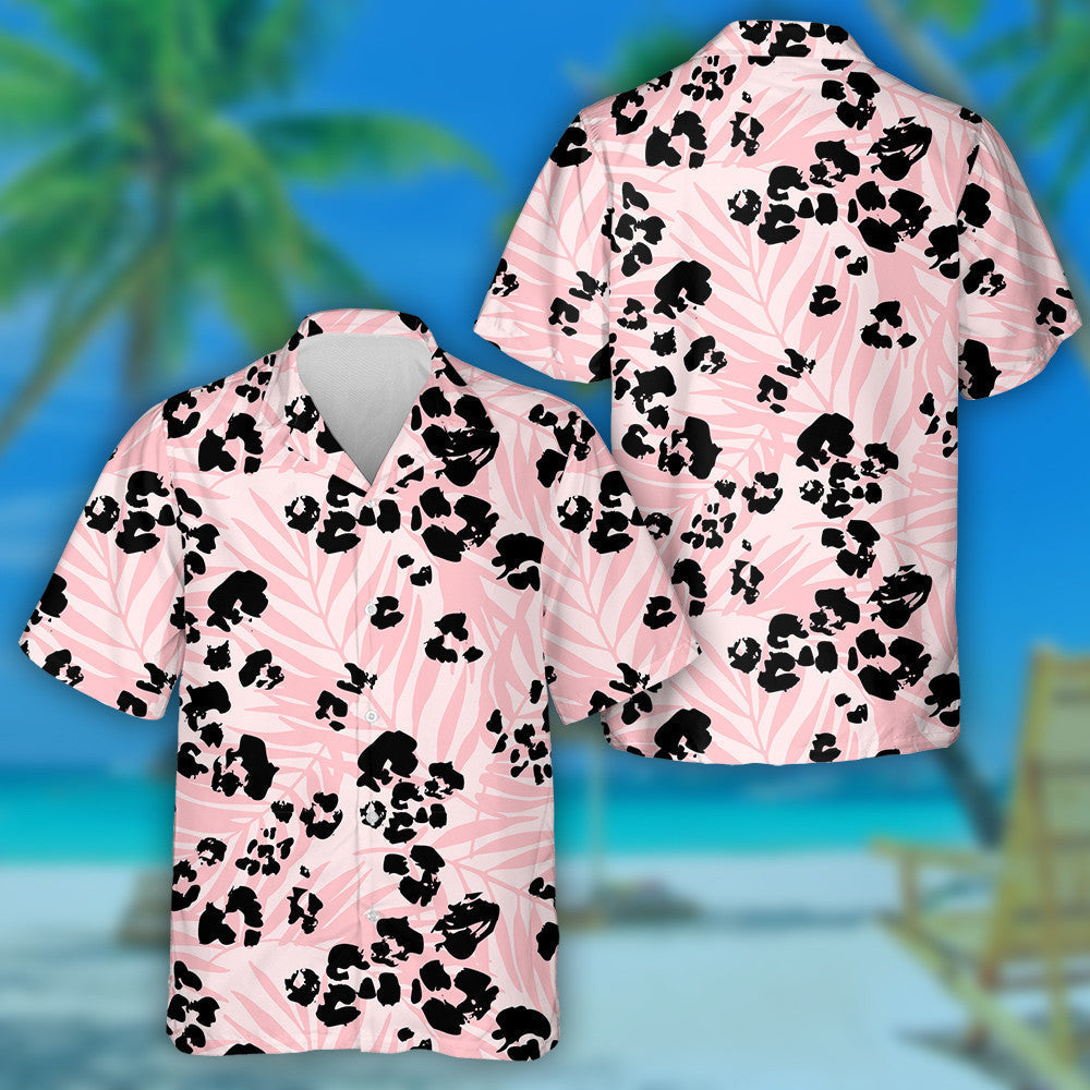 Cool Tropical Leaves And Cartoon Leopard Camouflage Hawaiian Shirt, Hawaiian Shirt Gift, Christmas Gift