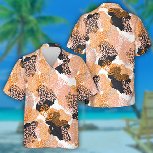 Abstract With Animal Skin Motifs Leopard Camouflage Hawaiian Shirt, Hawaiian Shirt Gift, Christmas Gift