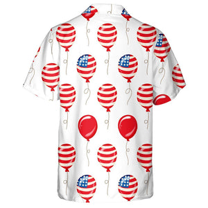 American Patriotic Balloons For Independence Day Hawaiian Shirt, Hawaiian For Gift