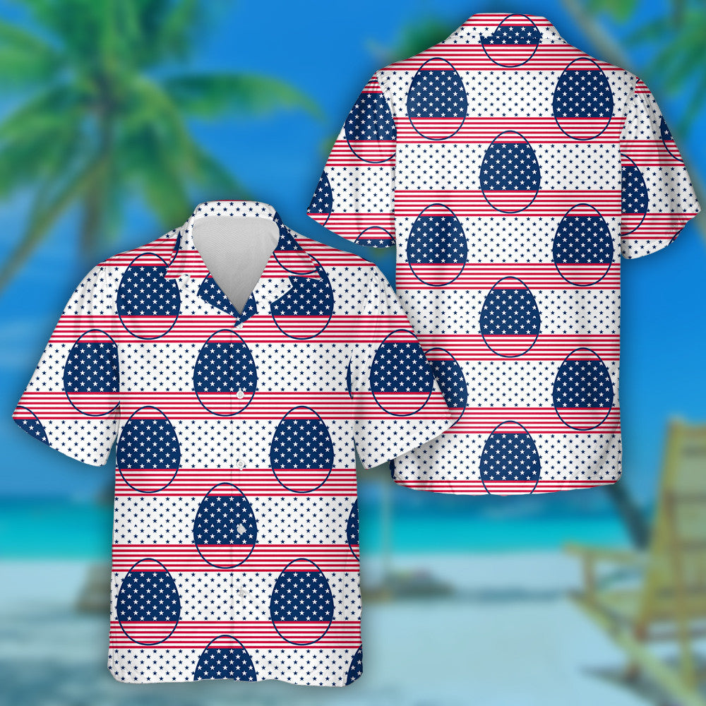 Uibheacha Cásca Maisithe Le Bratacha USA Dathanna Agus Siombail Léine Haváí, Bronntanas Léine Haváís, Bronntanas Nollag