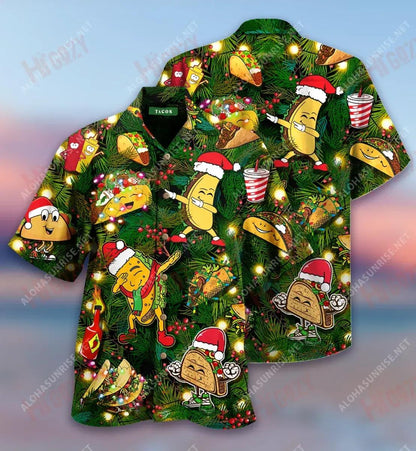 Tá Mise Ag Tacos Léine Gearr Haváís Aigéan Aloha Shirt Léine Oirbheartaíochta Haváís Léinte haváíais d'Fhir, Bronntanas Léine Haváíais, Bronntanas Nollag