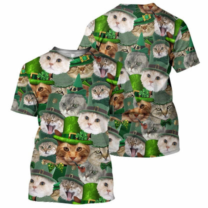 Cat Irish - 3D All Over Printed Shirt Tshirt Hoodie Apparel