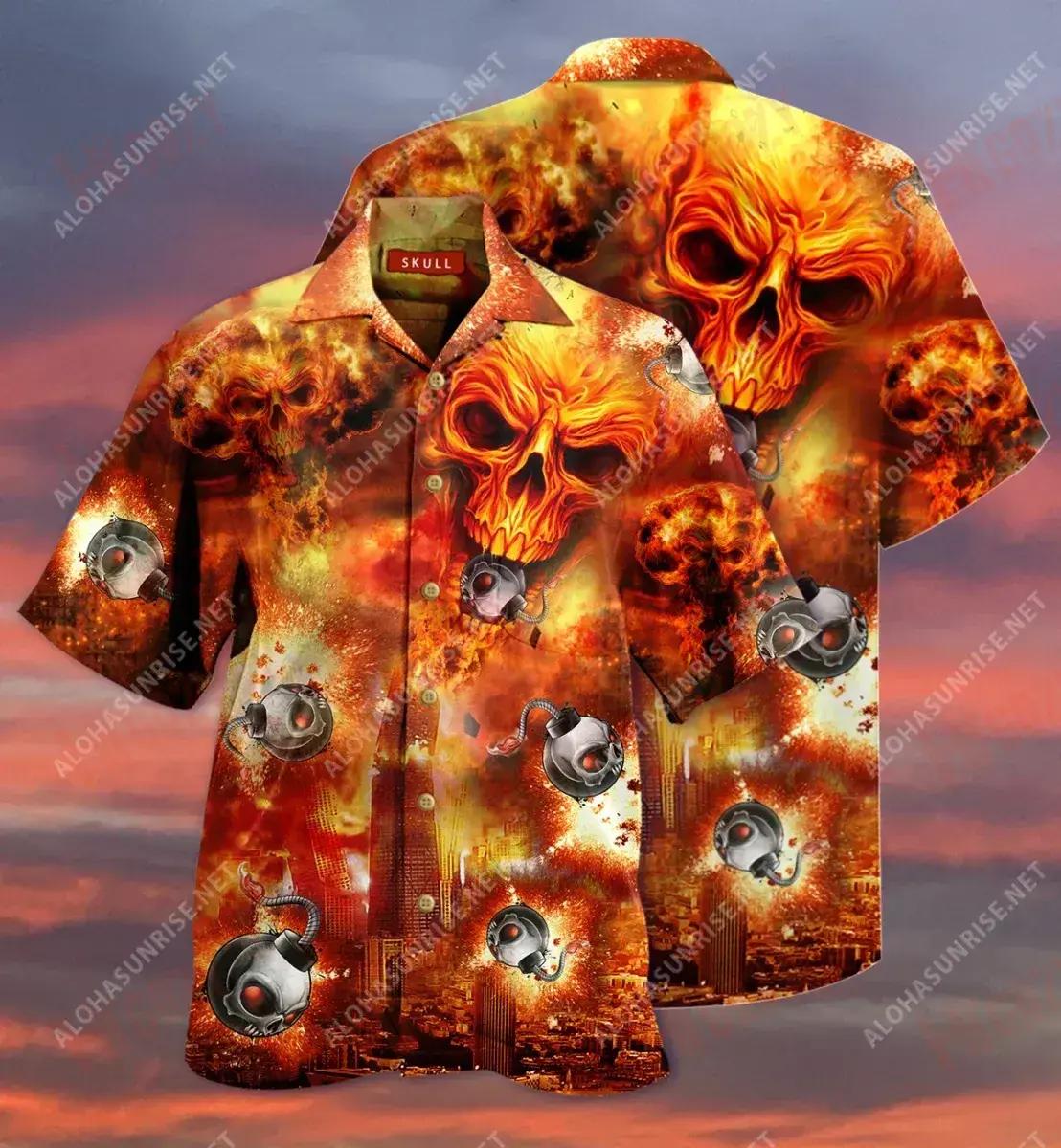 Scrios Buamaí Cloigeann Léine Gearr Chathair Haváís Léinte Haváise Aigéan Léinte Haváís Saincheaptha Léinte Crazy Haváí, Bronntanas Léine Haváís, Bronntanas Nollag