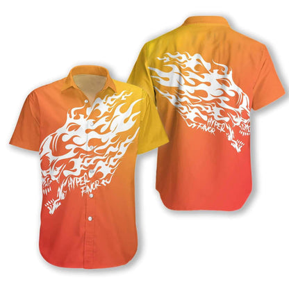 Furious Skull With Sunset Background Impressive Design Hawaiian Shirt, Hawaiian Shirt Gift, Christmas Gift