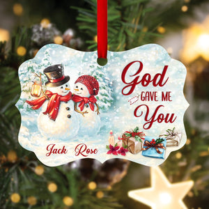 Adorable Personalized Christmas Aluminium Ornament - God Gave Me You, Christmas Ornament Gift, Christmas Gift, Christmas Decoration