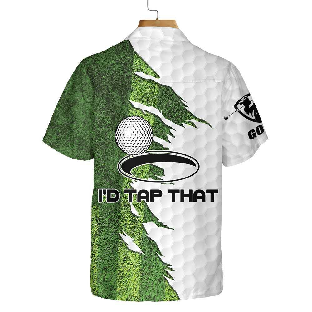 Ba mhaith liom a Beartaíonn an Gailf sin Glas Grass Gailf Léine Haváí Téama, Bronntanas Léine Haváís, Bronntanas Nollag