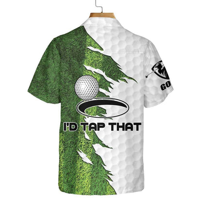 Ba mhaith liom a Beartaíonn an Gailf sin Glas Grass Gailf Léine Haváí Téama, Bronntanas Léine Haváís, Bronntanas Nollag