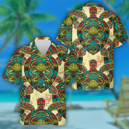 Turtle Flying And Star In The Sky Hawaiian Shirt, Hawaiian For Gift