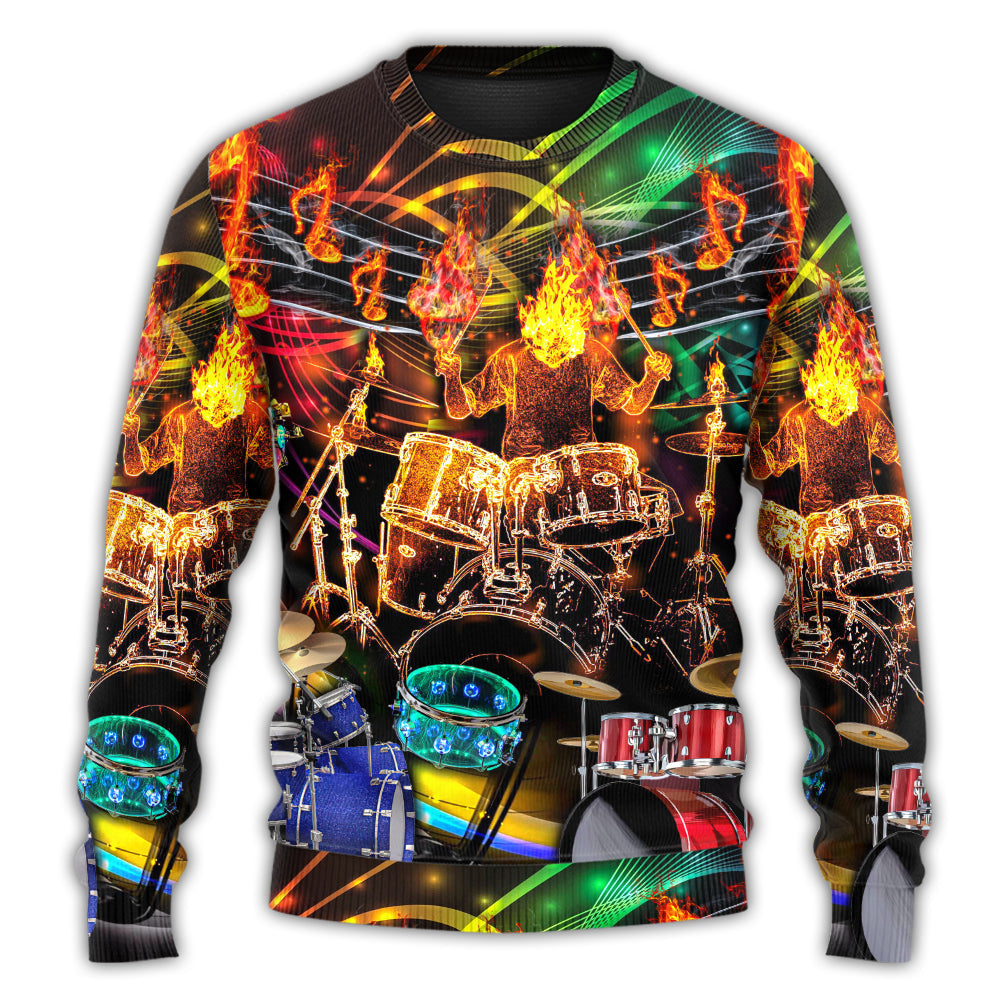 Drum Is My Life Light Colorful Style Ugly Christmas Sweater, Christmas Gift, Gift Christmas 2024
