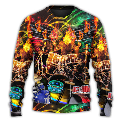 Drum Is My Life Light Colorful Style Ugly Christmas Sweater, Christmas Gift, Gift Christmas 2024