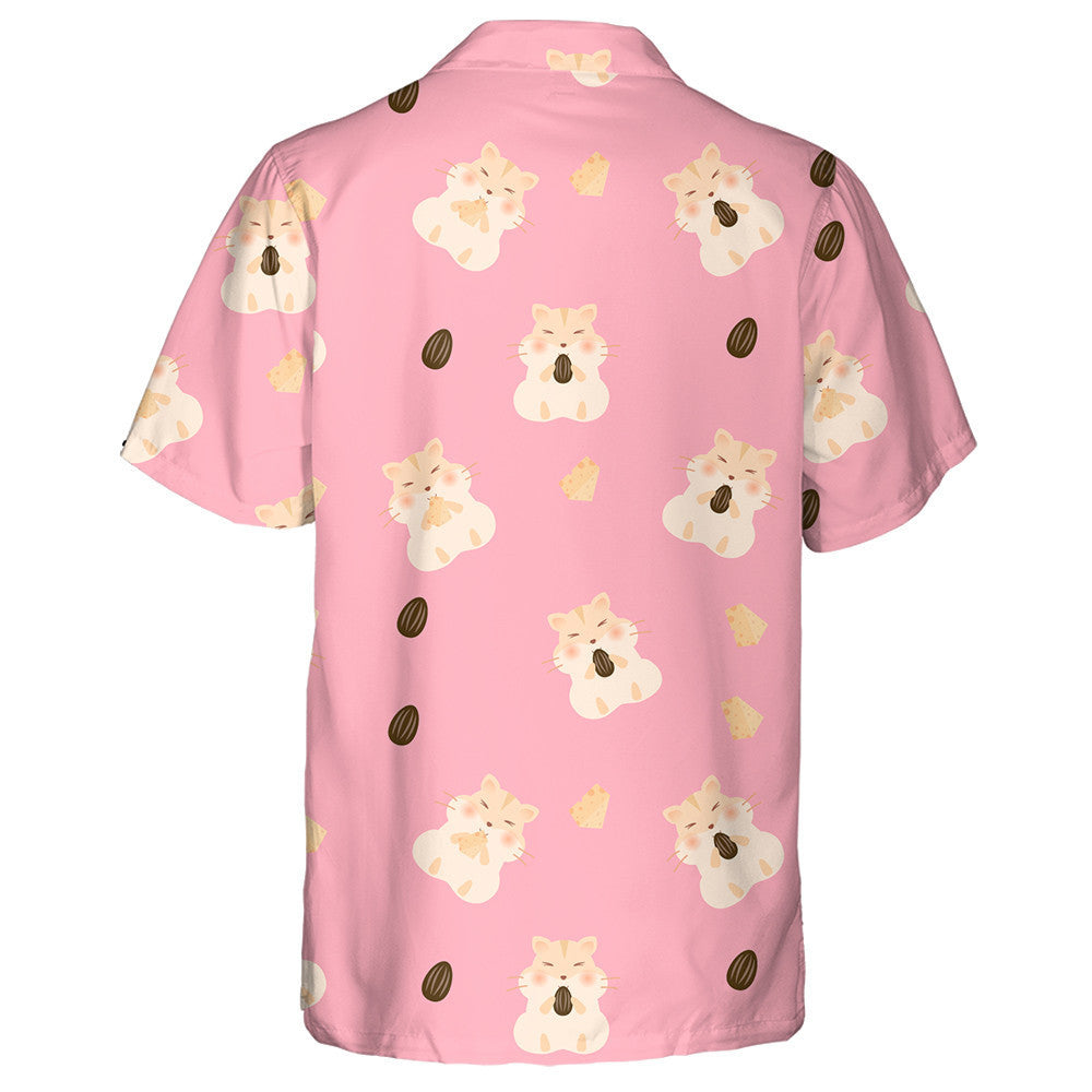 Hamster Ith Im Le Síolta Lus na Gréine ar Chúlra Bándearg Léine Haváís, Bronntanas Léine Haváís, Bronntanas Nollag