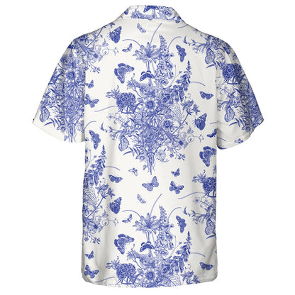 Theme Victorian Bouquet And Butterflies In Garden Hawaiian Shirt, Hawaiian Shirt Gift, Christmas Gift