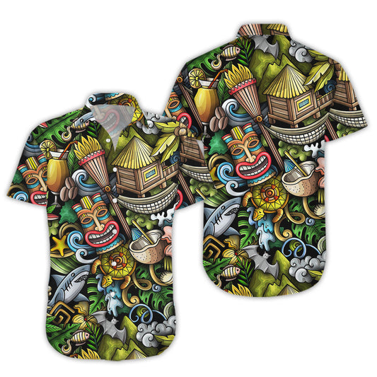 Léine Haváís Tiki - Cultúr Haváí Gan uaim Haváí Léine Haváí - Bronntanais ar Théamaí Trá, Bronntanas Léine Haváís, Bronntanas Nollag