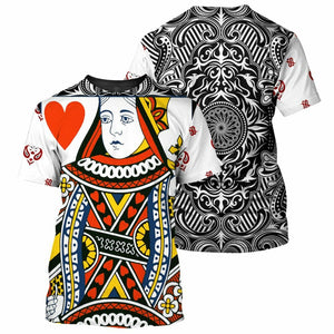 Poker Queen - 3D All Over Printed Shirt Tshirt Hoodie Apparel