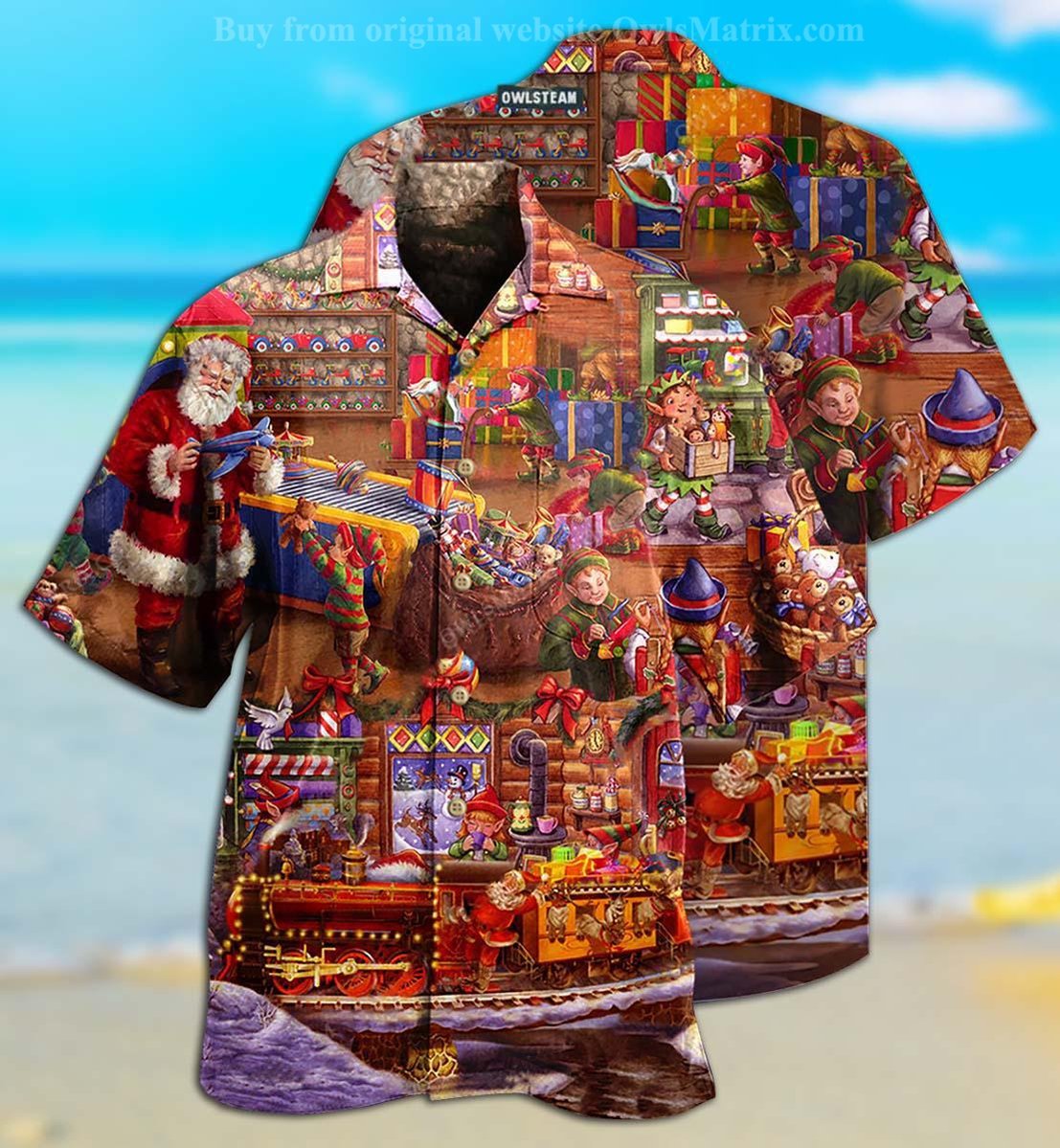 Christmas Santa And Happiness - Hawaiian Shirt_Hawaiian Shirt Gift, Christmas Gift