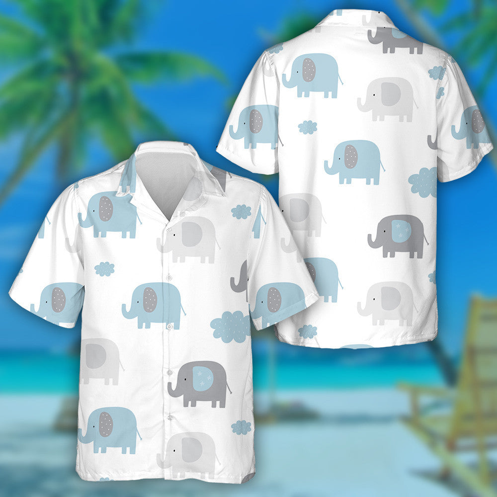 Eilifint Gleoite Babaí Agus Scamall ar Chúlra Bán Léine Haváís, Bronntanas Léine Haváíais, Bronntanas Nollag