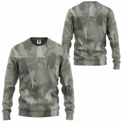 3D Golden Retriever Camo Chustaim Tshirt Éadaí Cochaillín