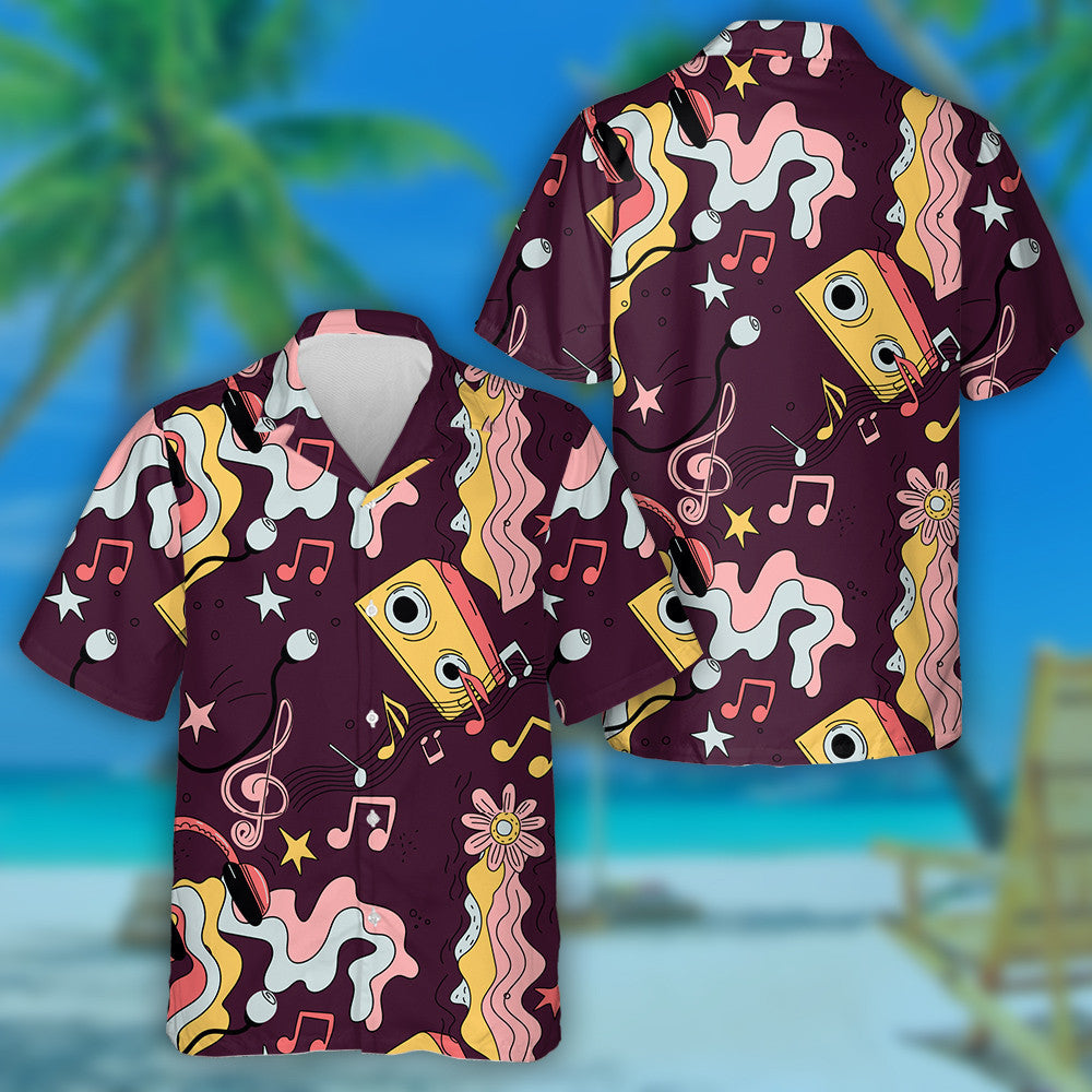 Bláth Indiach Hippie Paisley Agus Súil ar Chúlra Bándearg Léine Haváís, Bronntanas Léine Haváís, Bronntanas Nollag