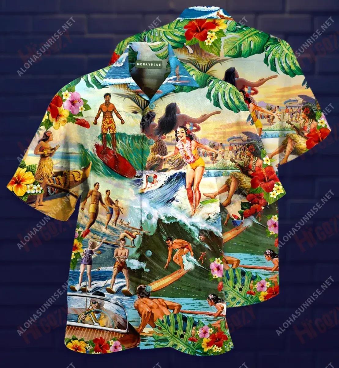 Fuarú Ar an Trá Waikiki Léine Gearr Muinchille Unisex Léinte T Samhraidh Haváis Léinte Crazy Léinte haváíais do Mhná, Bronntanas Léine Haváís, Bronntanas Nollag