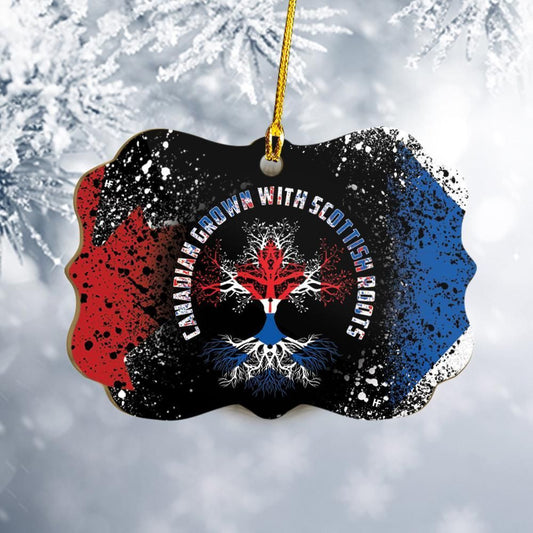 Canadian Grown With Scottish Roots Ornament, Happy Christmas Ornament, Christmas Gift, Christmas Decoration