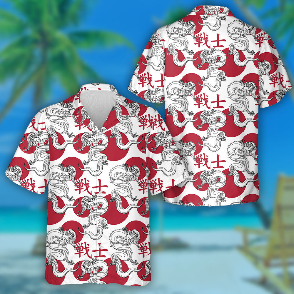 Traditional Asian Japanese Dragon With Text Hawaiian Shirt,Hawaiian Shirt Gift, Christmas Gift