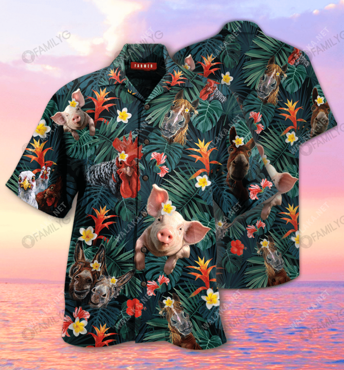 Amazing Farm Life Unisex Hawaiian Shirt, Hawaiian Shirt Gift, Christmas Gift