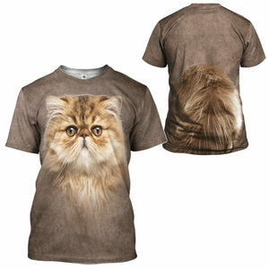 3D Persian Cat Tshirt Hoodie Apparel