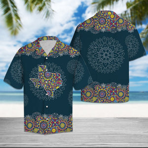 Colorful Map Of Texas Mandala Style Pattern Hawaiian Shirt, Hawaiian Shirt Gift, Christmas Gift