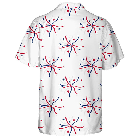 Abstract Red Blue Star Ar Liath Patrún Cúlra Léine Haváí, Bronntanas Léine Haváíais, Bronntanas Nollag