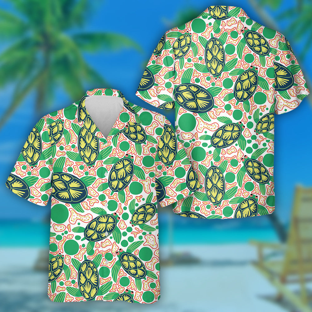 Green Sea Turtles In The Tropical Sea Hawaiian Shirt, Hawaiian Shirt Gift, Christmas Gift