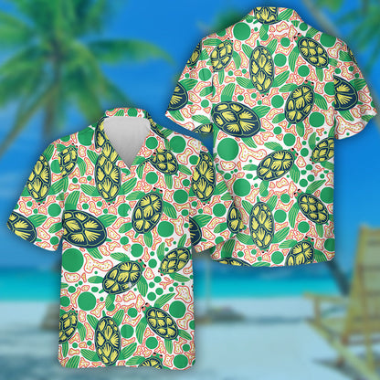 Green Sea Turtles In The Tropical Sea Hawaiian Shirt, Hawaiian Shirt Gift, Christmas Gift