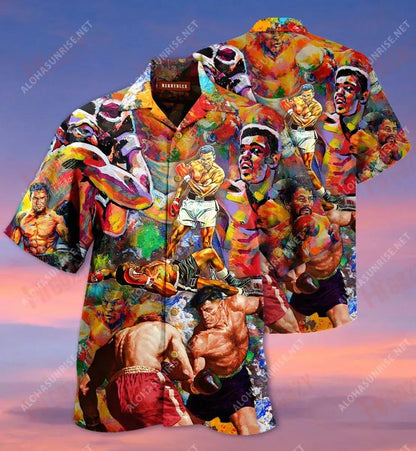 Boxing Is My Therapy Short Sleeve Shirt Ocean Tropical Shirts Best Hawaiian Shirts Funny Hawaiian Shirt,Hawaiian Shirt Gift, Christmas Gift