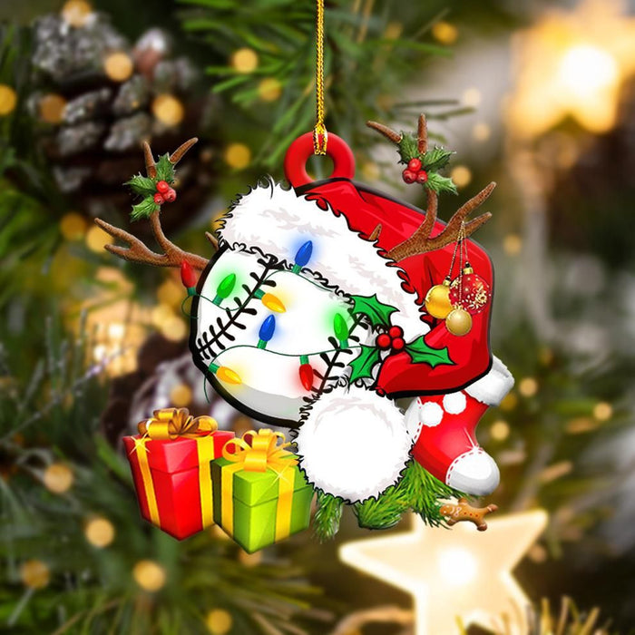 Baseball Light Christmas Shape Ornament, Christmas Ornament Gift, Christmas Gift, Christmas Decoration