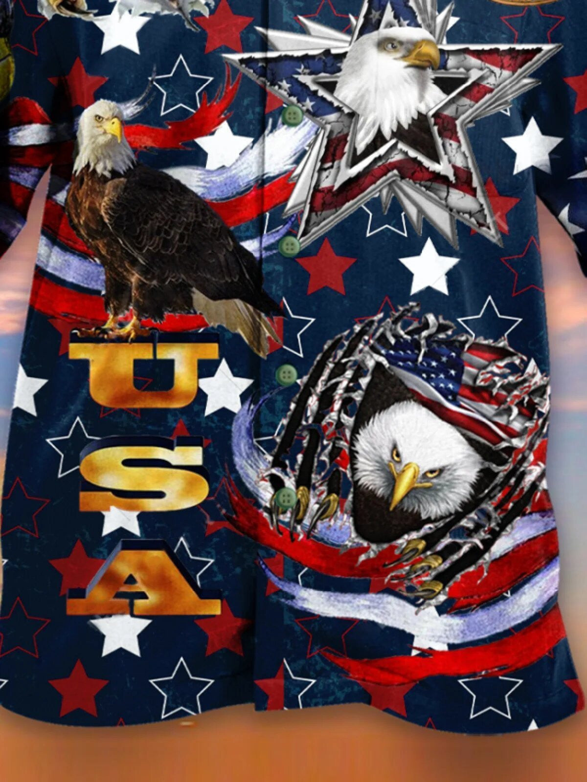 Flag Of American Nice Ornamental Hawaiian Shirt,Hawaiian Shirt Gift, Christmas Gift