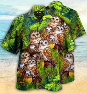 Amazing Owl Unisex Short Sleeve Shirt Vacation Hawaiian T Shirts Hawaiian Crazy Shirts Hawaiian Shirts For Women, Hawaiian Shirt Gift, Christmas Gift