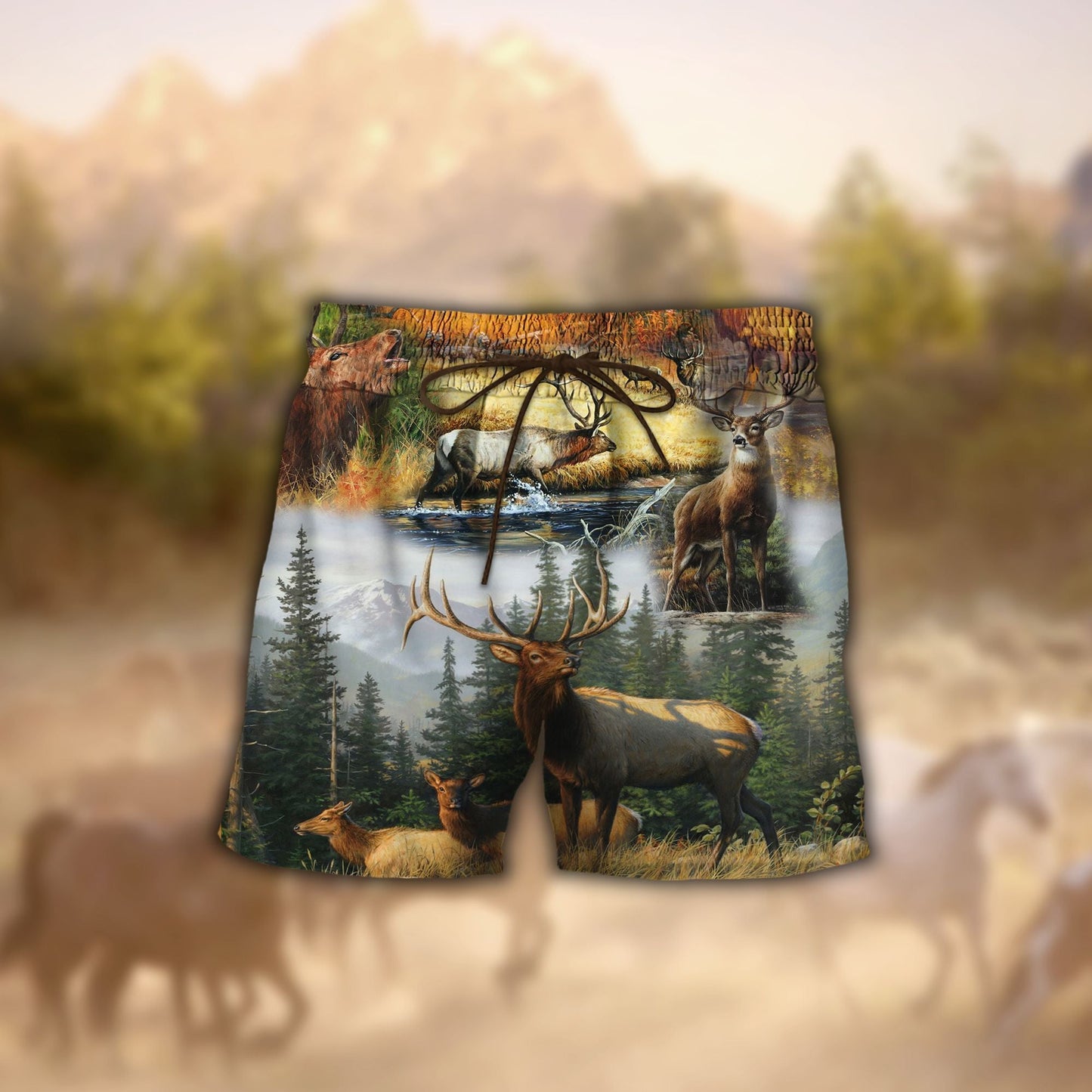 Colorful Deer Hunting Crazy Background Design Hawaiian Shirt,Hawaiian Shirt Gift, Christmas Gift