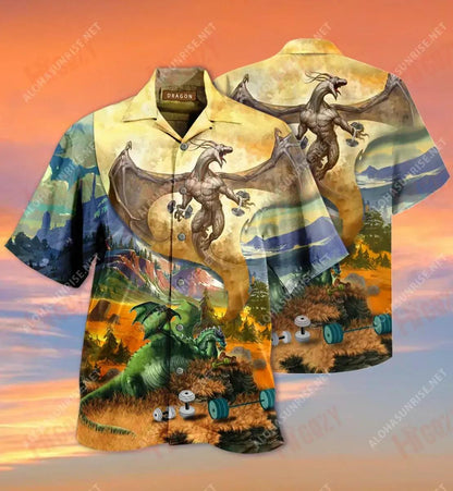 Chubby Dragon Just Want Get Fit Short Léine Haváís Laethanta Saoire Muinchille Gearr Léinte Haváís is Fearr Léinte Haváís do Mhná, Bronntanas Léine Haváís, Bronntanas Nollag