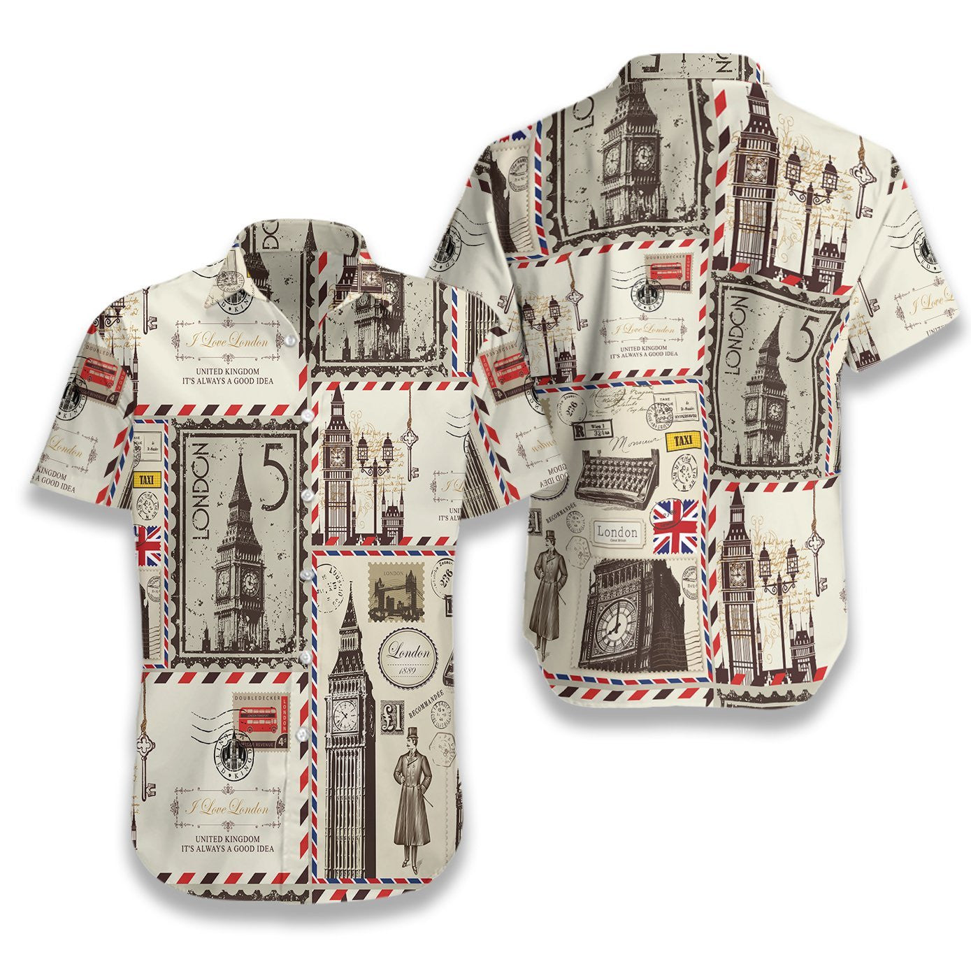 Léine haváíais patrún Vintage London Classic, Hwaiian For Gift